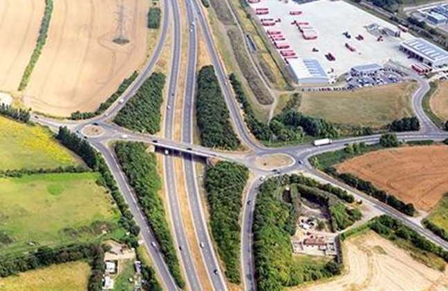 Aerial photo of Grovehurst Roundabout, Kemsley. Picture: Swale council