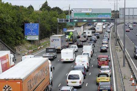 Taking a toll: traffic at the crossing on a normal day