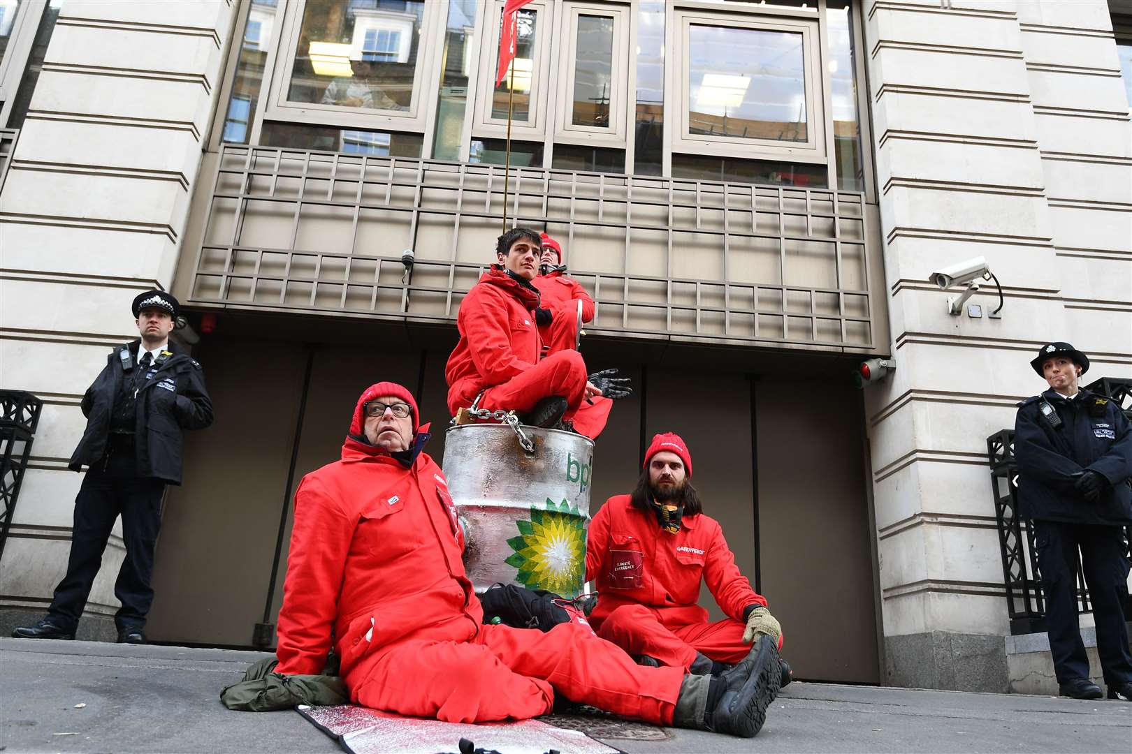 Climate protestors regularly target oil companies while opposition politicians have called for greater windfall taxes on their record profits (Victoria Jones/PA)