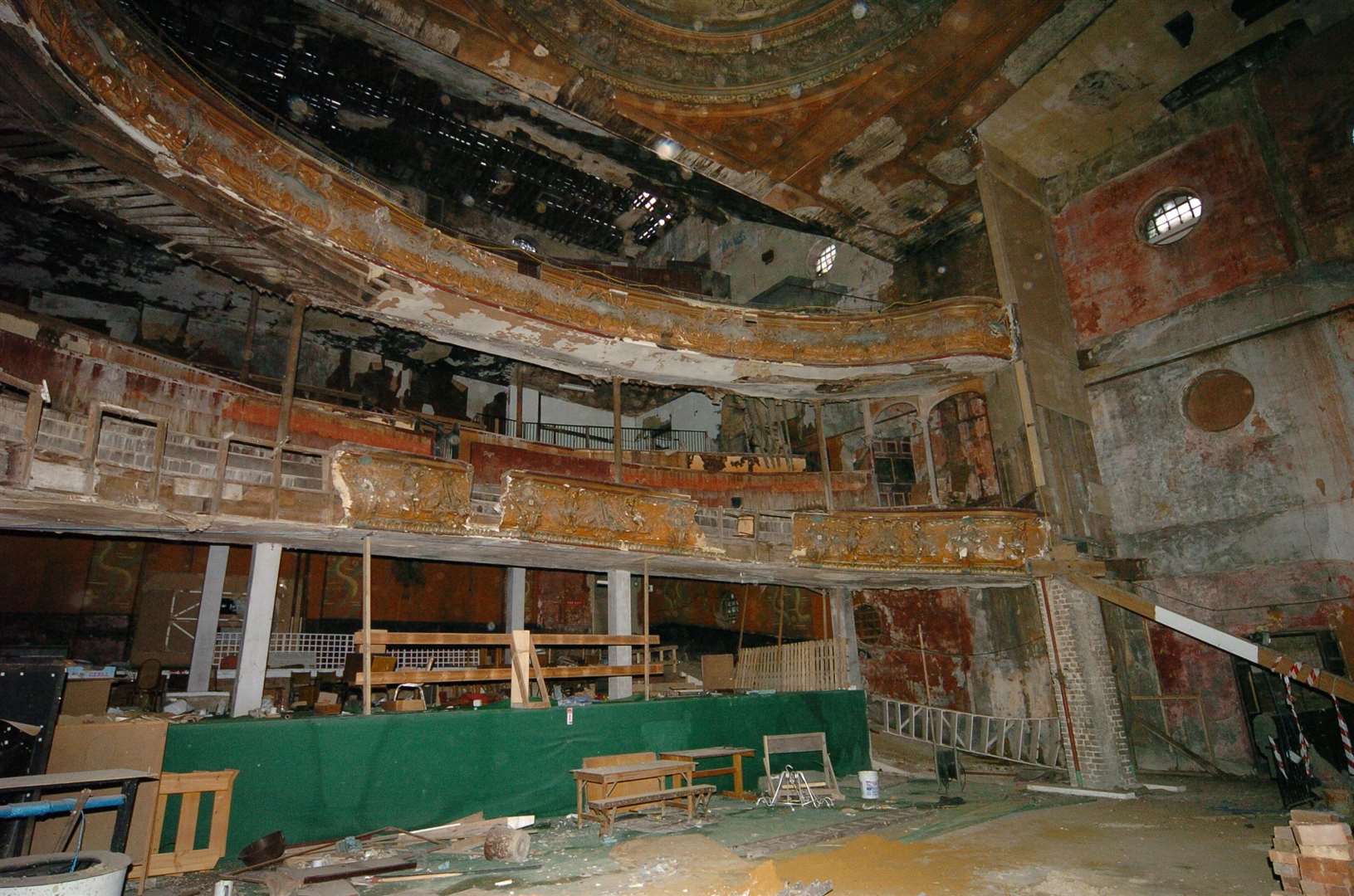 The auditorium, which is now long since demolished, used to hold 3,000 people