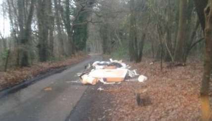 Waste was dumped in an area enjoyed by walkers