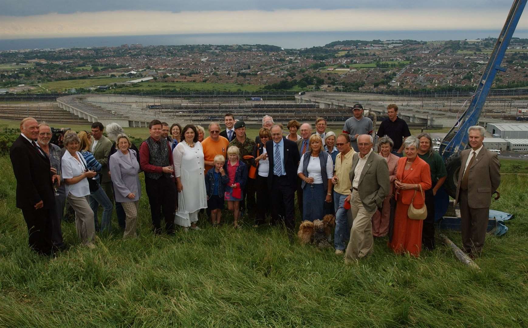 MP Michael Howard and Charles Dawes - the former high sheriff of Kent - cut the ribbon for the burial of a time capsule in June 2004. Picture: Matt McArdle