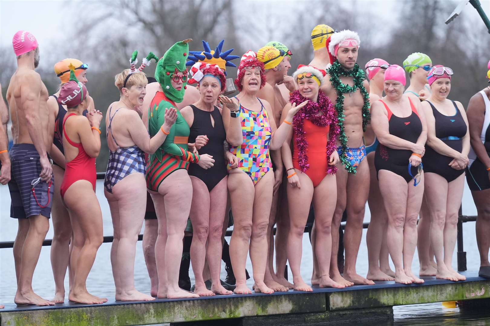 Members of the Serpentine Swimming Club (Yui Mok/PA)