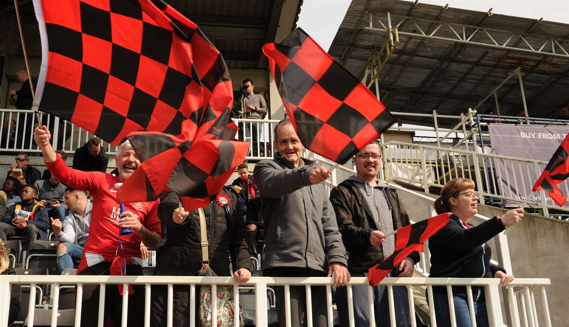 Chatham supporters get behind their team Picture: Steve Crispe