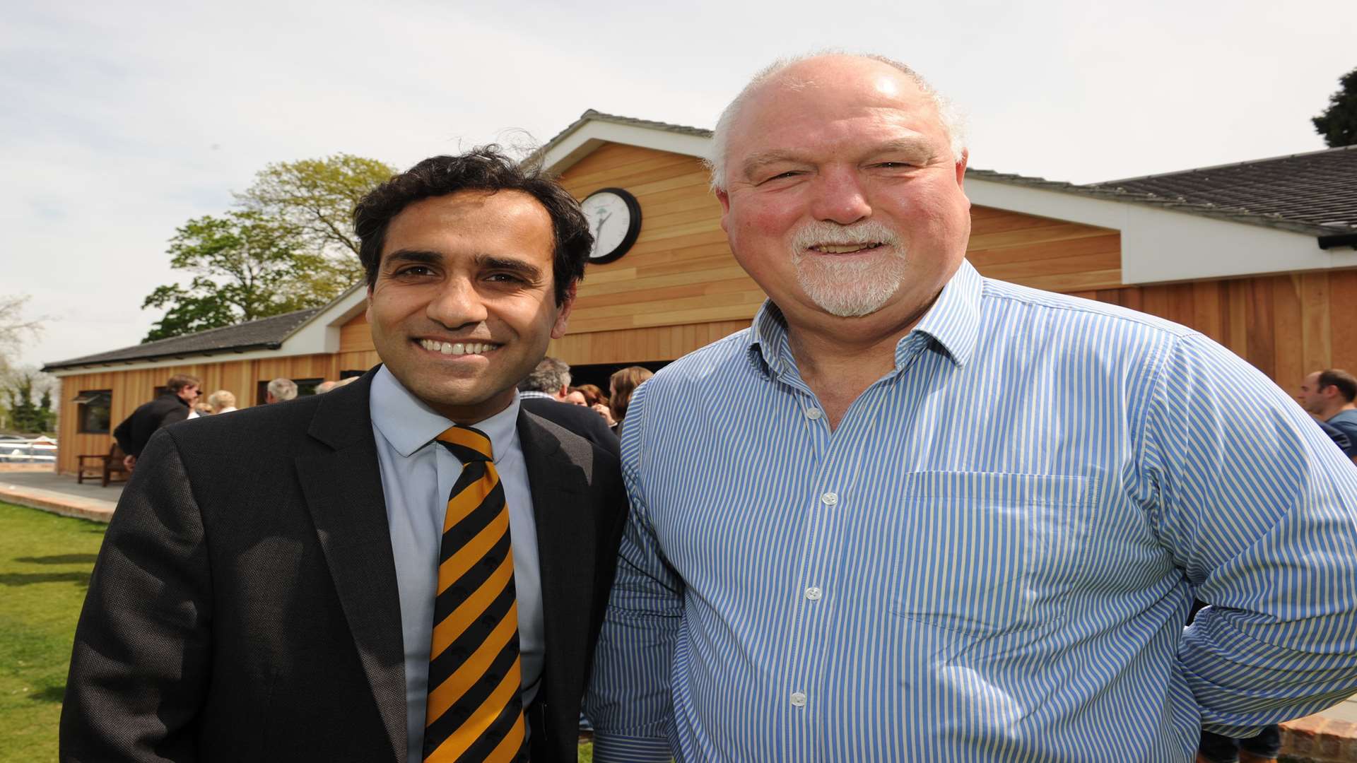 Gillingham and Rainham MP Rehman Chishti with former England captain Mike Gatting Picture: Steve Crispe