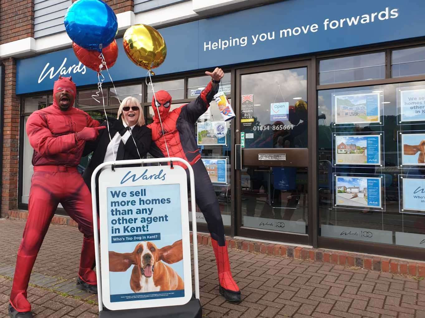 Wards staff having fun at the company's recent Superheroes Day