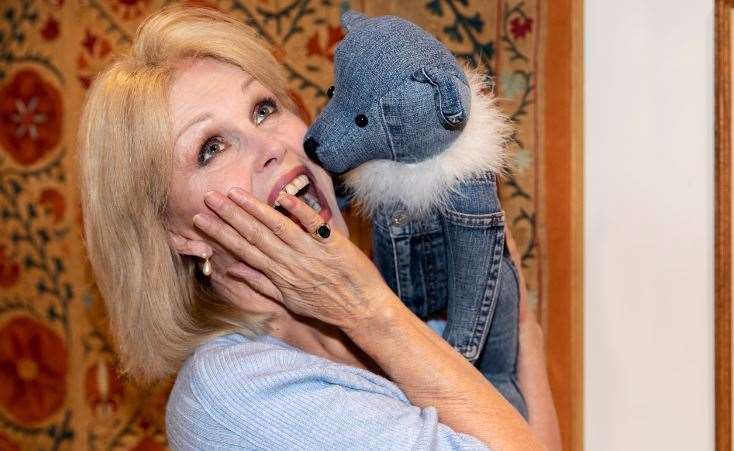 Joanna Lumley with her bear