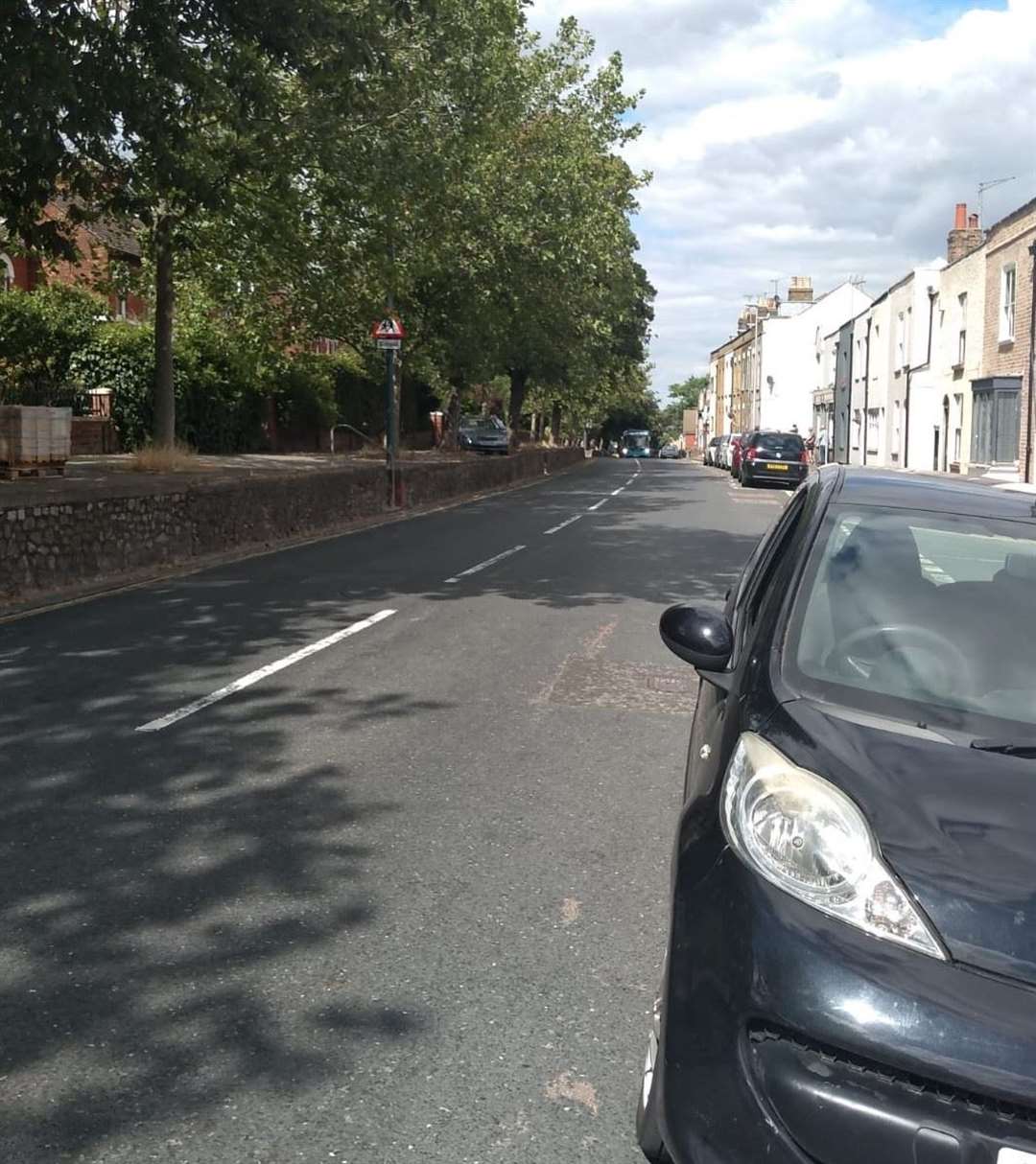 Maidstone Road, Rochester, where a man died after being hit by a Nissan