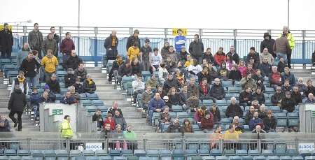 Bradford City fans at Priestfield