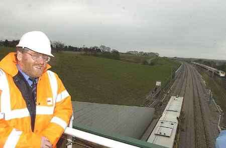 Transport minister John Spellar at the ceremony at Mersham. Picture: DAVE DOWNEY