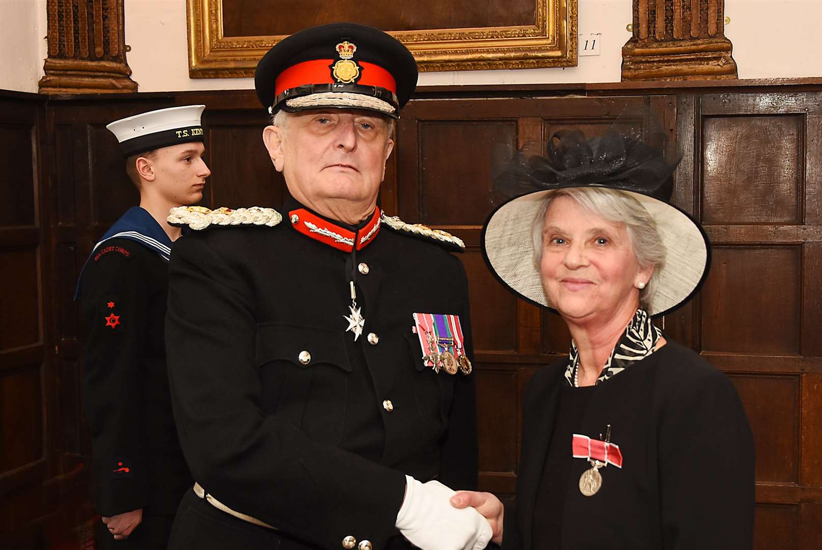 Alison Reynolds receives her British Empire Medal for Services toCommunity Sport in Kent (3948084)