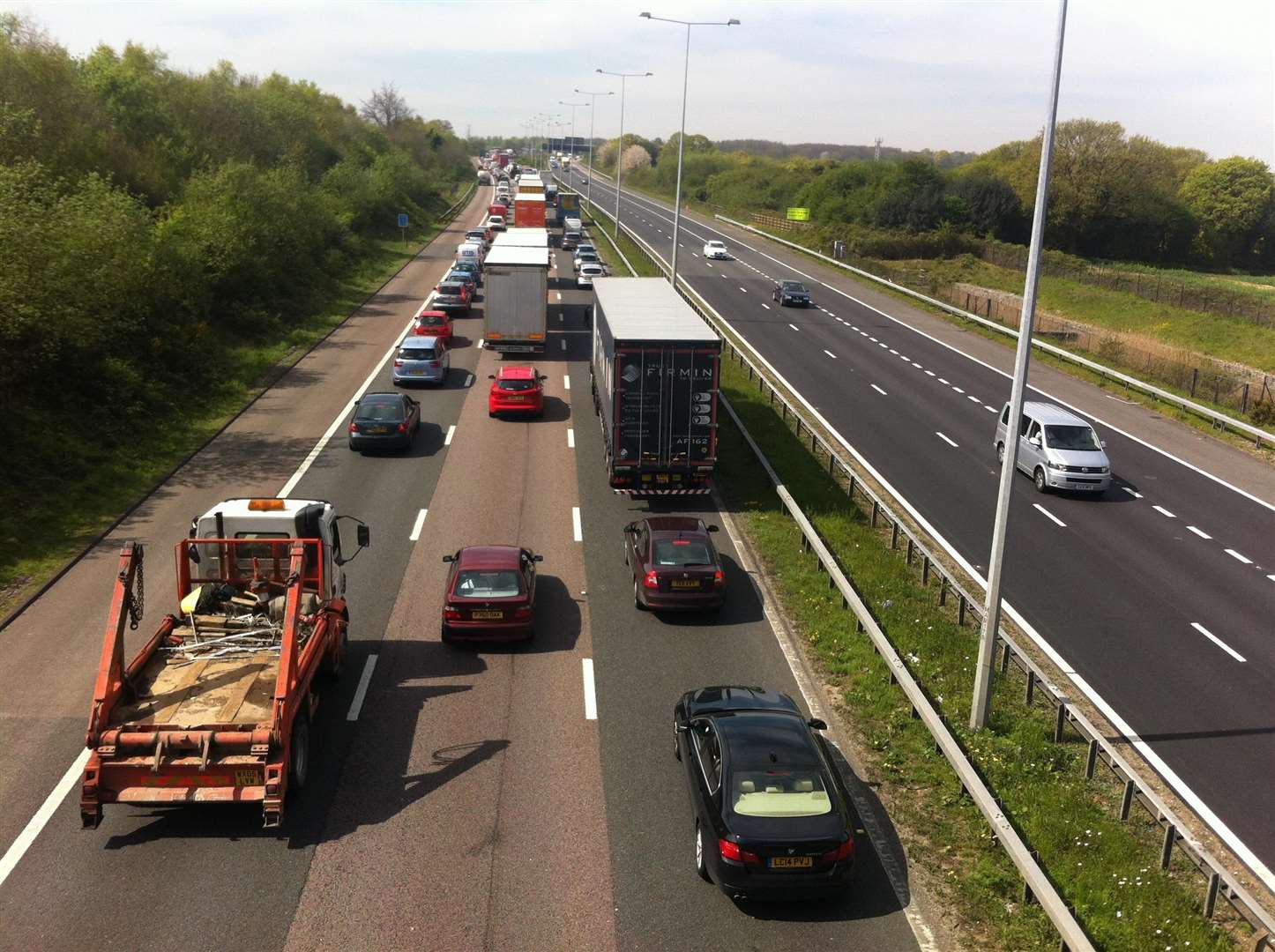 Bruj drove the wrong way along the M2 near Strood. Stock image