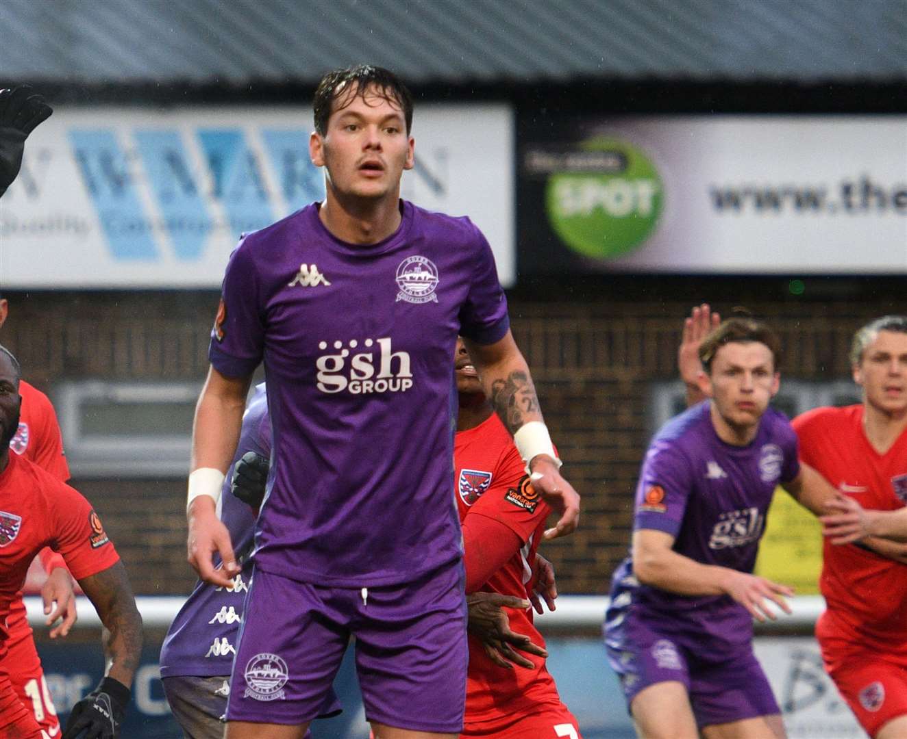 Dover loan striker Alfie Pavey scored the only goal of the game at Crabble on Tuesday. Picture: Barry Goodwin