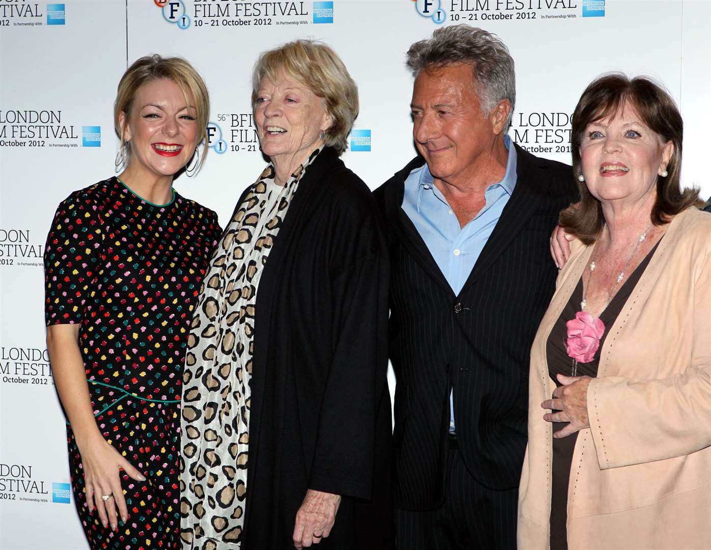 Sheridan Smith, Dame Maggie Smith, Dustin Hoffman and Pauline Collins at the BFI London Film Festival screening of Quartet in 2012 (Sean Dempsey/PA)