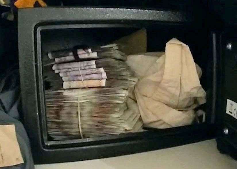 Police discovered a safe with a large amount of cash in Orpington. Picture: Kent Police