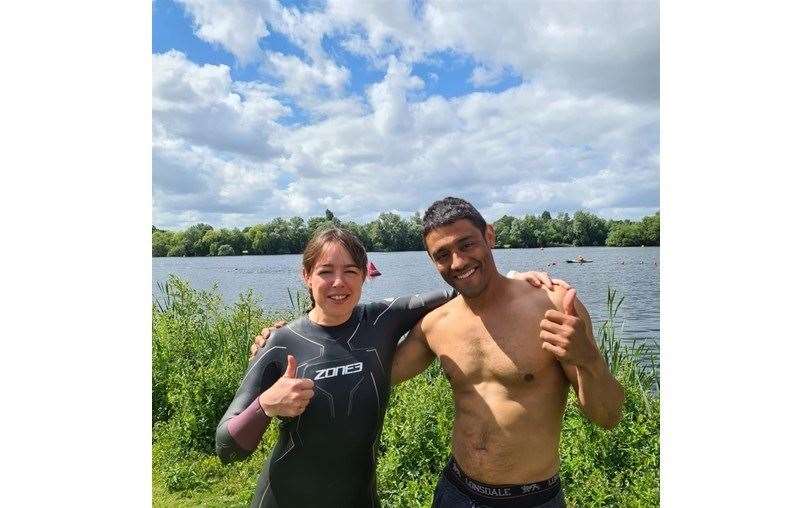 Jessica French will swim alongside army colleague David Baxter