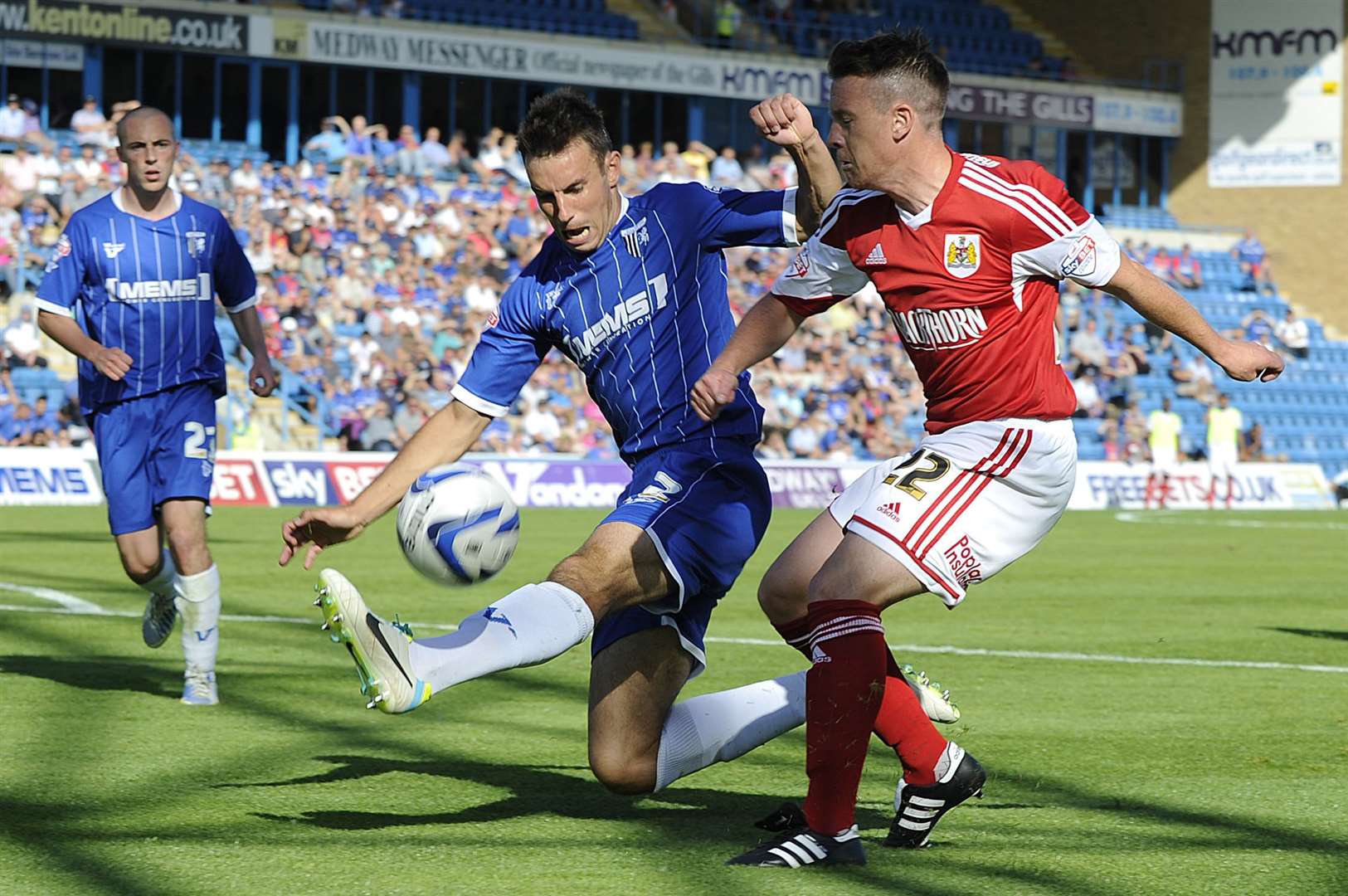 Nicky Shorey up against the Gills during his time at Bristol City Picture: Barry Goodwin