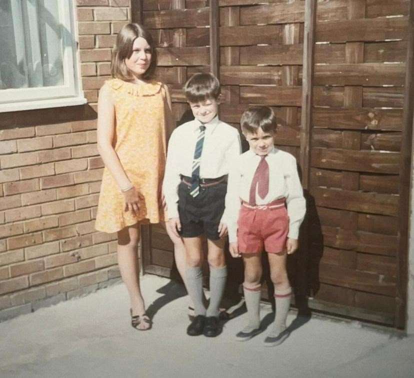 Tony with his sister, Sherry, and brother, Gregory