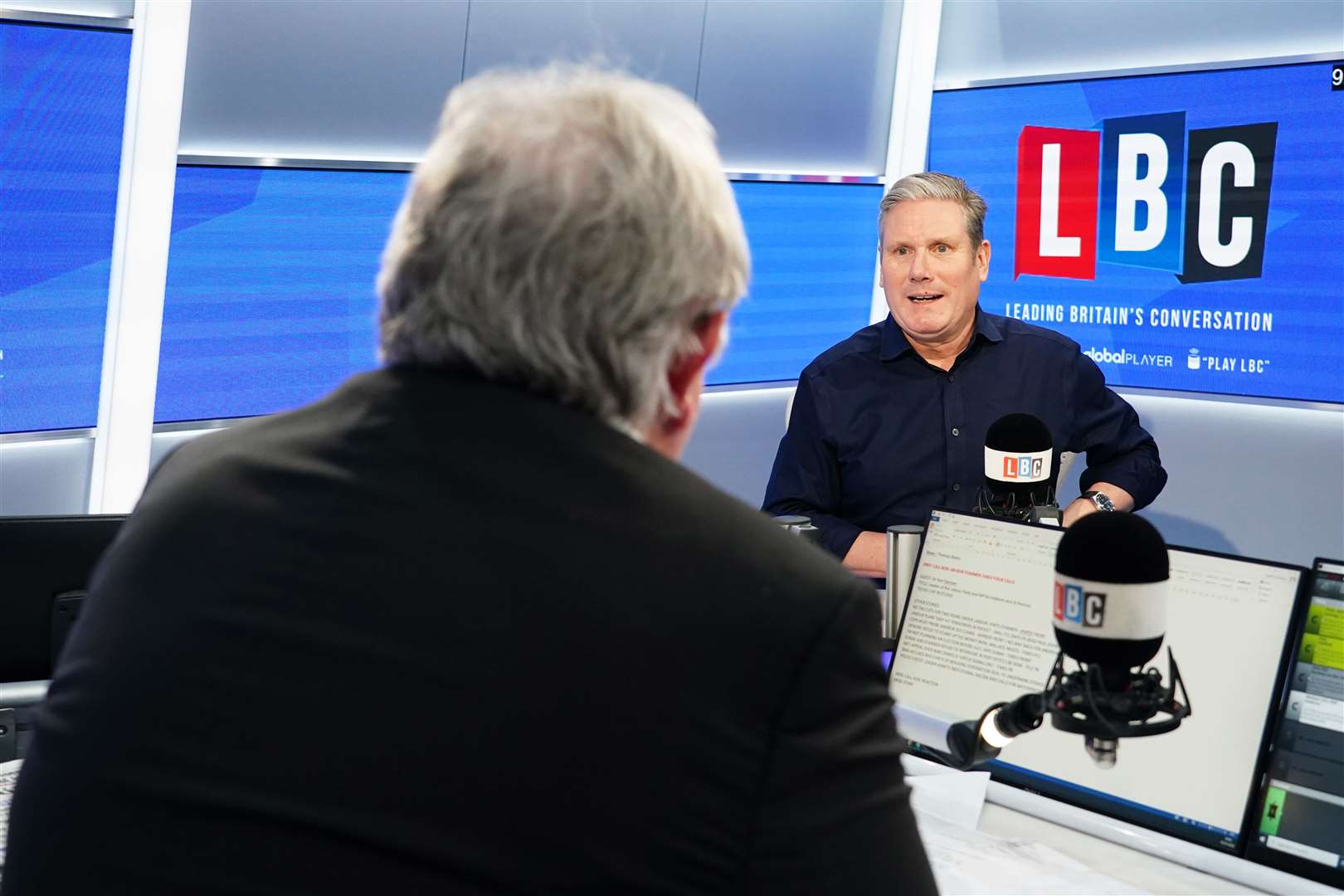 Labour Party leader Sir Keir Starmer takes part in Call Keir on LBC (Ian West/PA)