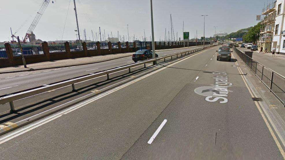The A20 at Dover, just beyond York Street. Picture: Google Maps
