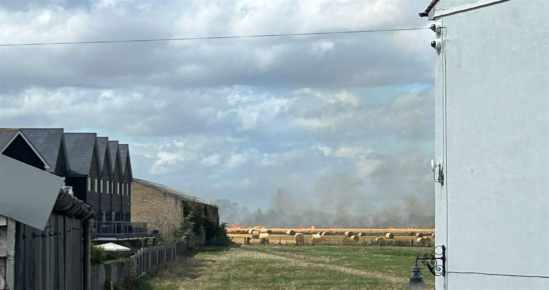 The fire in Ham Farm, Ham Road, Faversham. Pic: Babiche Deysel