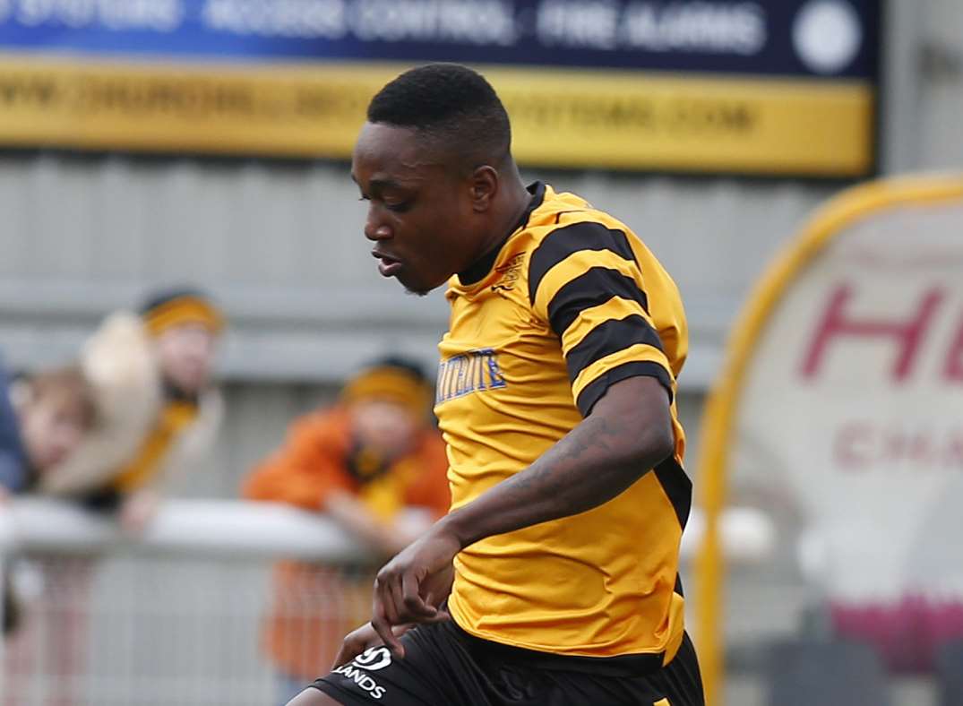 Maidstone striker Jamar Loza Picture: Andy Jones