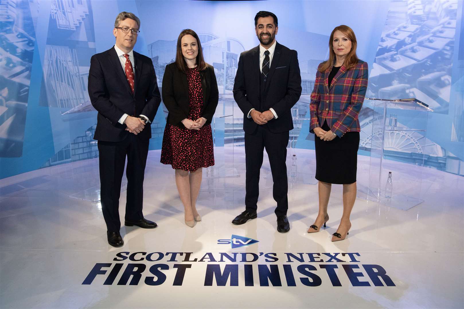 Kate Forbes, second left, criticised Humza Yousaf during the debate (Kirsty Anderson/STV)