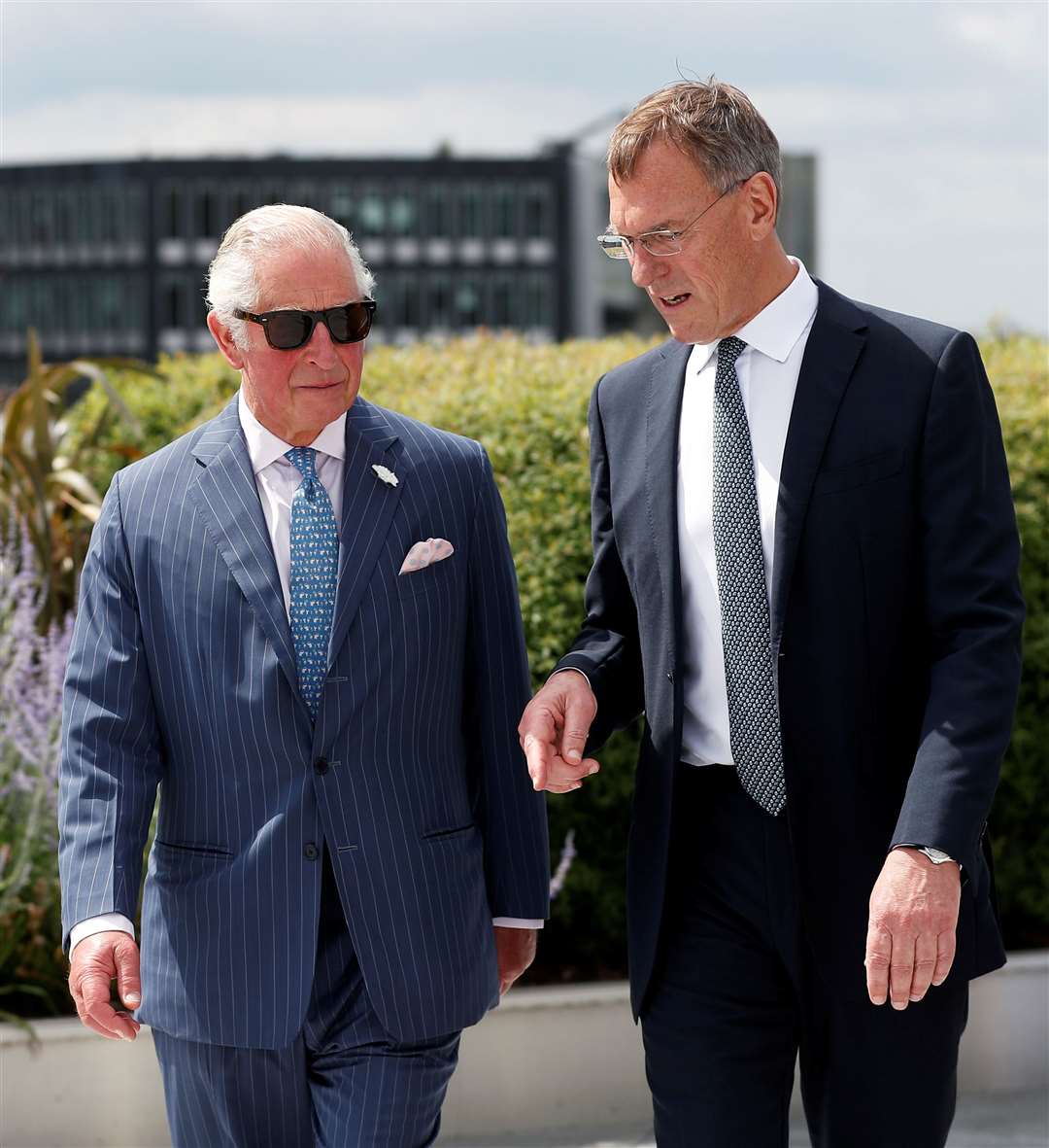 The Prince of Wales with Richard Gnodde of Goldman Sachs (Peter Nicholls/PA)