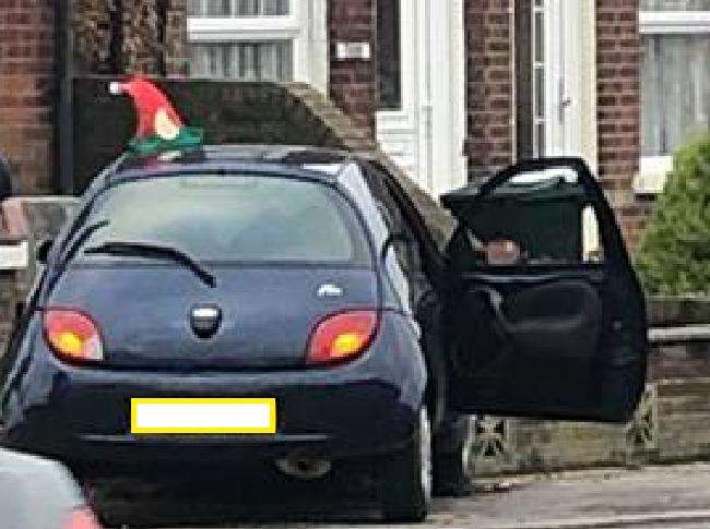 A Ford KA crashed into the wall