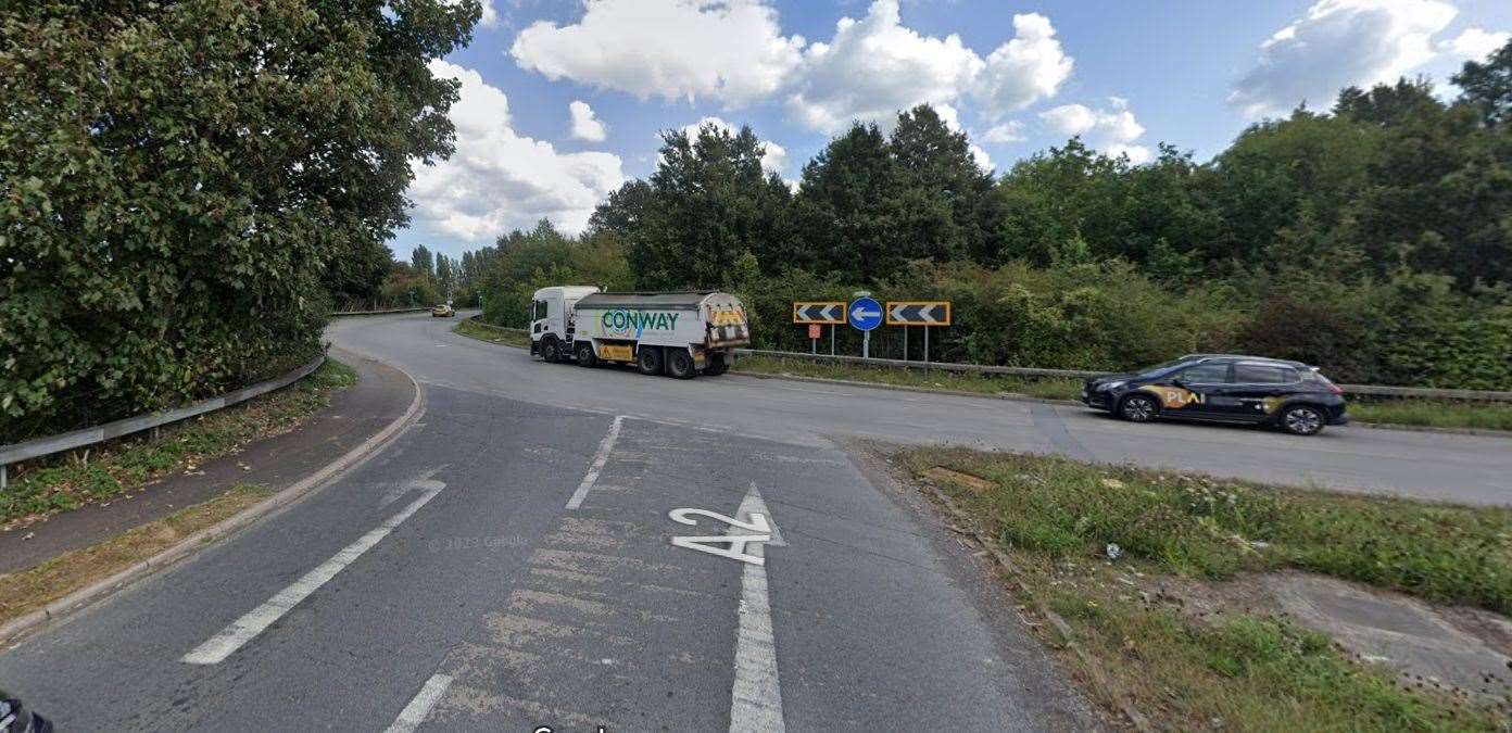 The accident happened at Brenley Corner on the A2. Picture: Google Maps