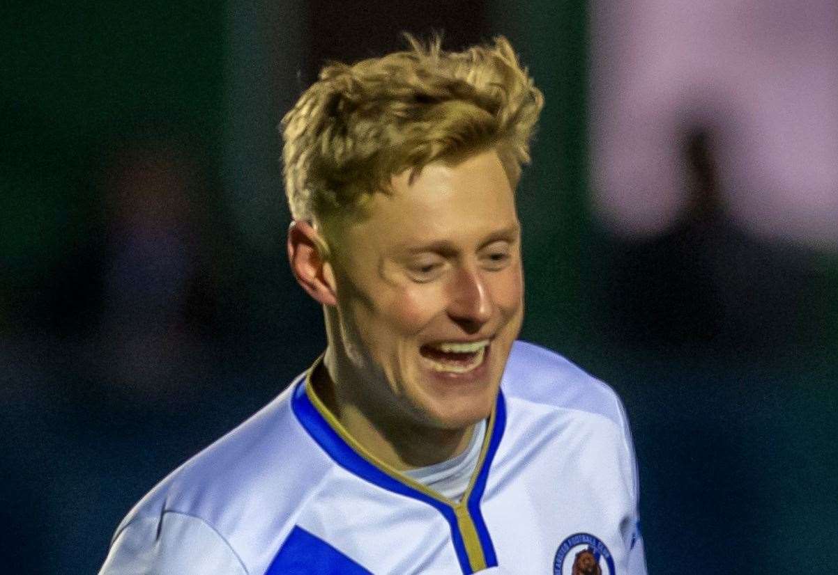 Ollie Freeman, seen here in his Bearsted days, was among the scorers for leaders VCD in their 5-5 draw at Holmesdale. Picture: Ian Scammell