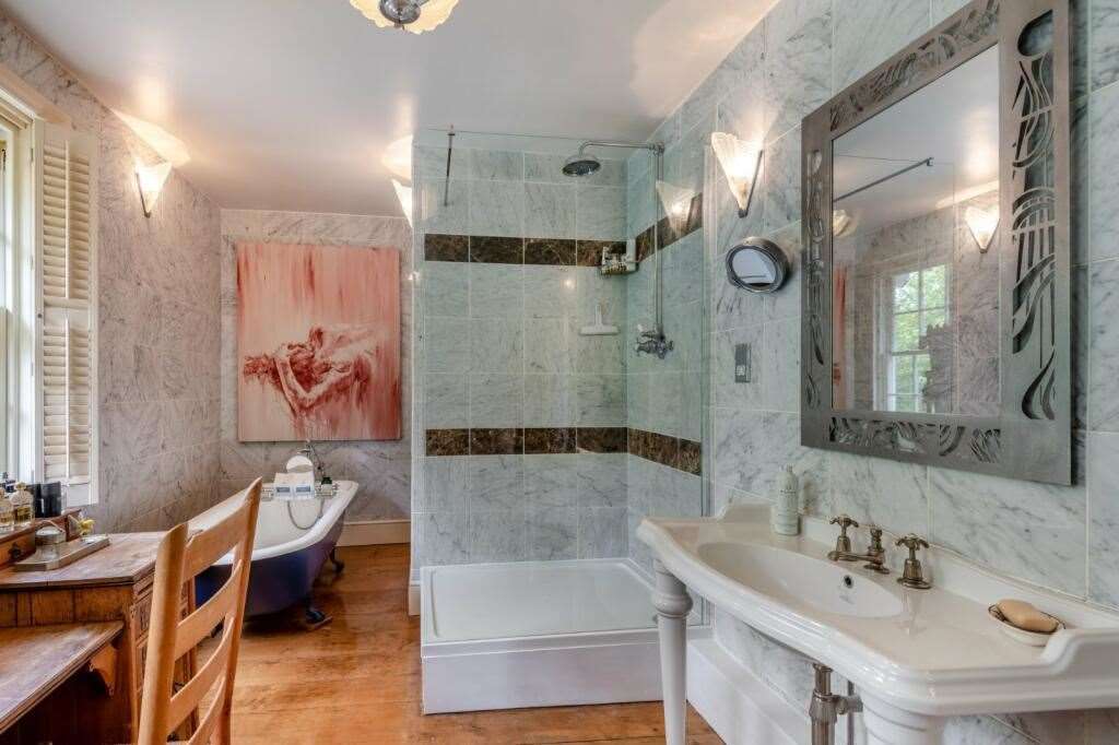 One of six bathrooms on site, spread across multiple properties. Picture: Strutt and Parker