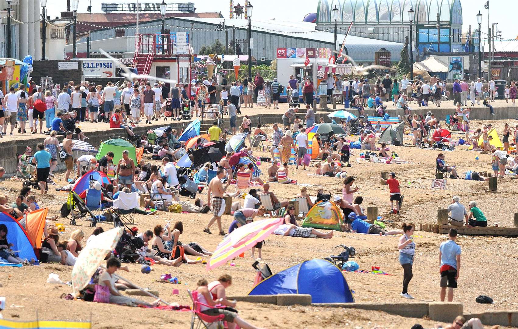 Residents in Kent took advantage of a Saharan "heat bubble" in June