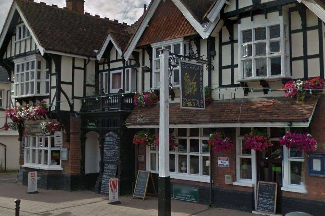 Fighting broke out in Headcorn High Street and inside the George and Dragon pub (19033797)