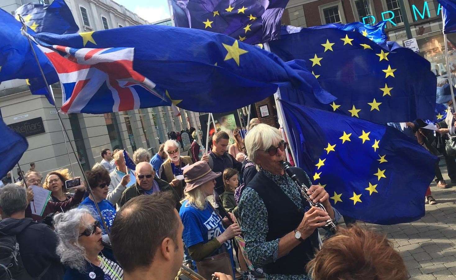 The flashmob in Canterbury. Picture: Siobhan Heaton