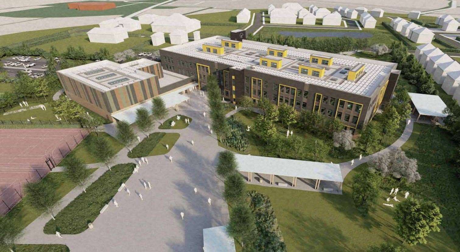 Chilmington Green Secondary School will eventually cater for 1,140 pupils. Picture: Bowmer + Kirkland