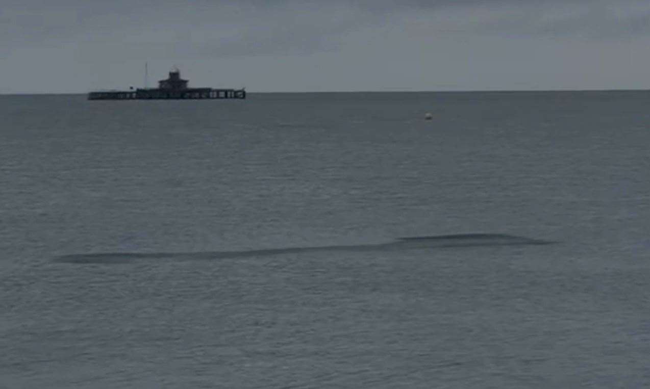 A 'monster' likened to the shadow of Whitstable's Crabzilla has been captured in Herne Bay. Picture: Cheryl Manser