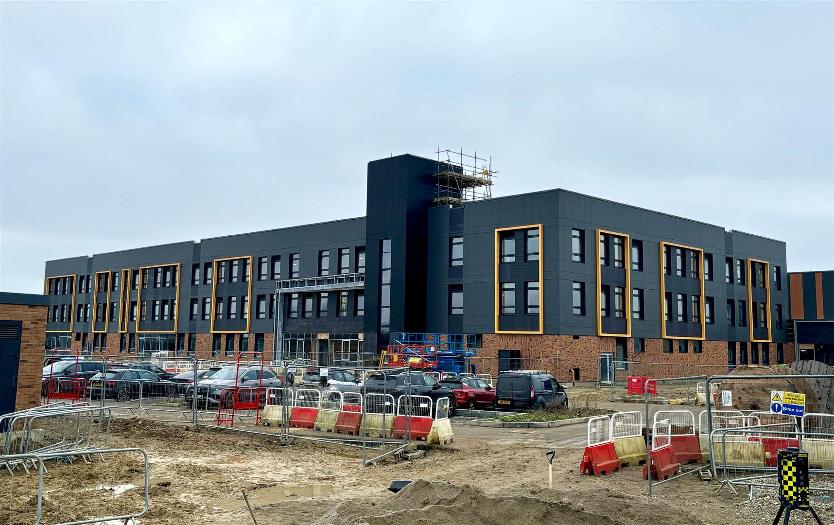 Chilmington Green Secondary School's exterior is now almost complete