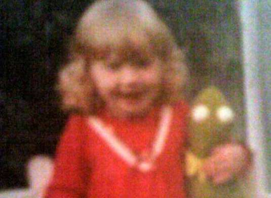 Natasha Sadler with her beloved Kermit the Frog to she has owned since she was two-years-old