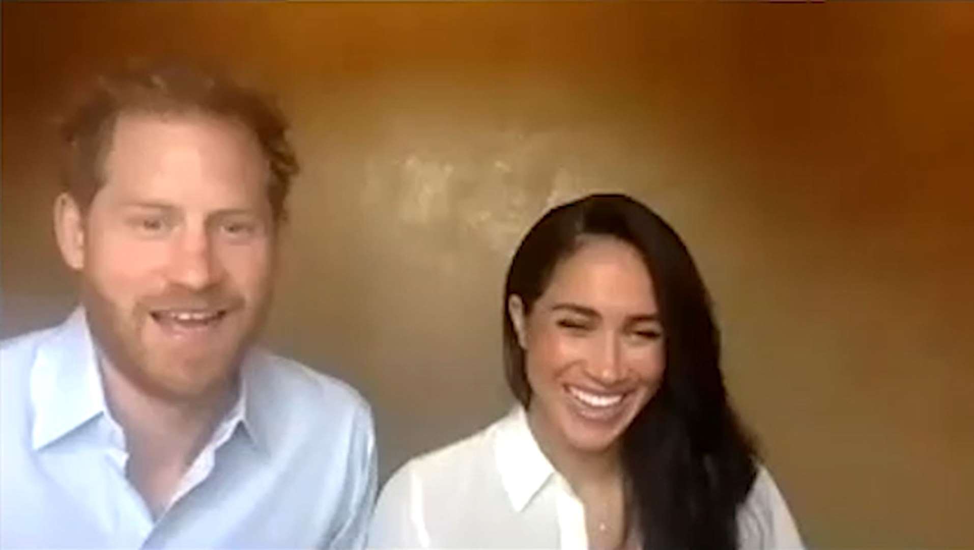 Harry and Meghan on the call (The Queen’s Commonwealth Trust/PA)