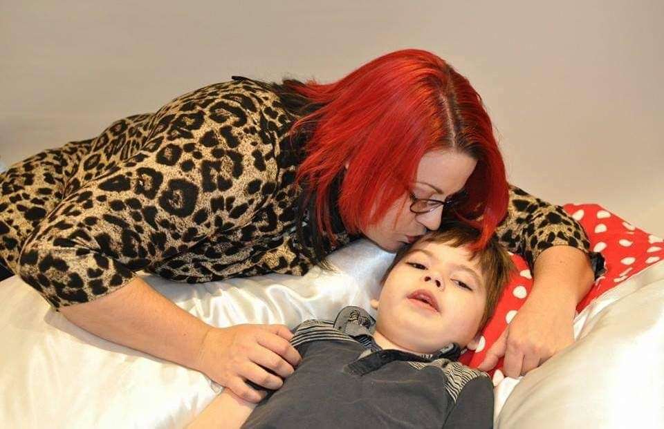 Mum Steff with son Logan