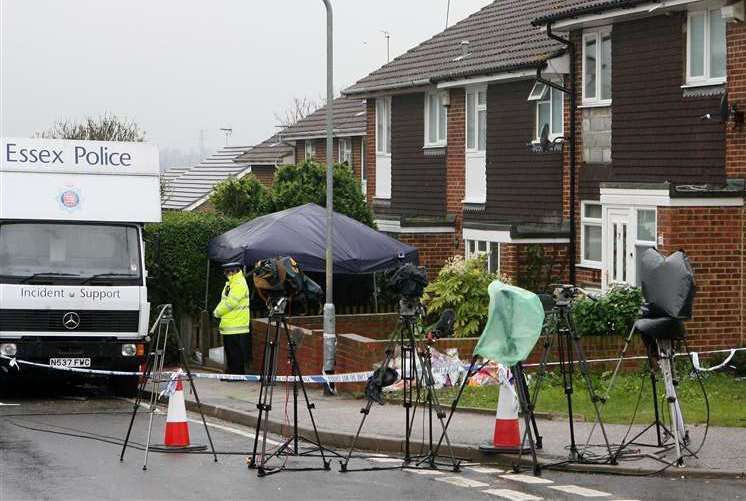 Police at the former home of Peter Tobin in Margate, Kent, where the bodies of two missing teenagers were found in 2007 Picture: Gareth Fuller/PA