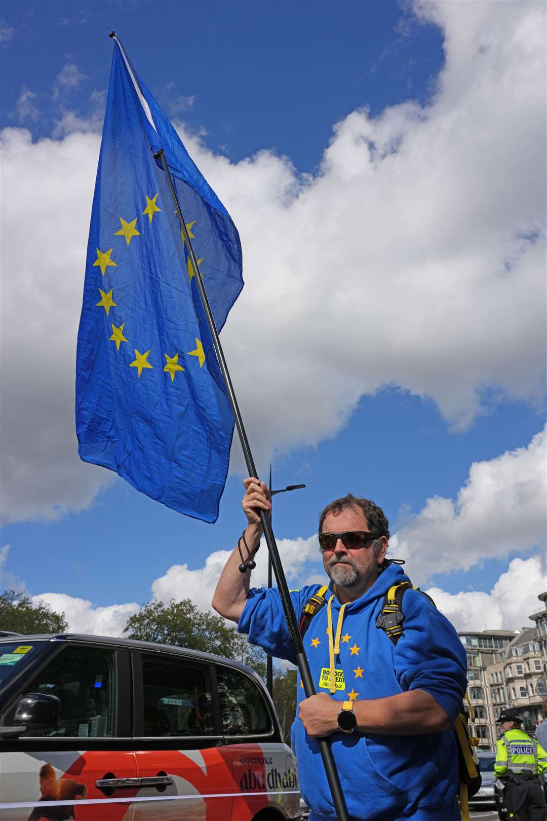 Protestors from other European countries also joined in at the event (Jeff Moore/PA)