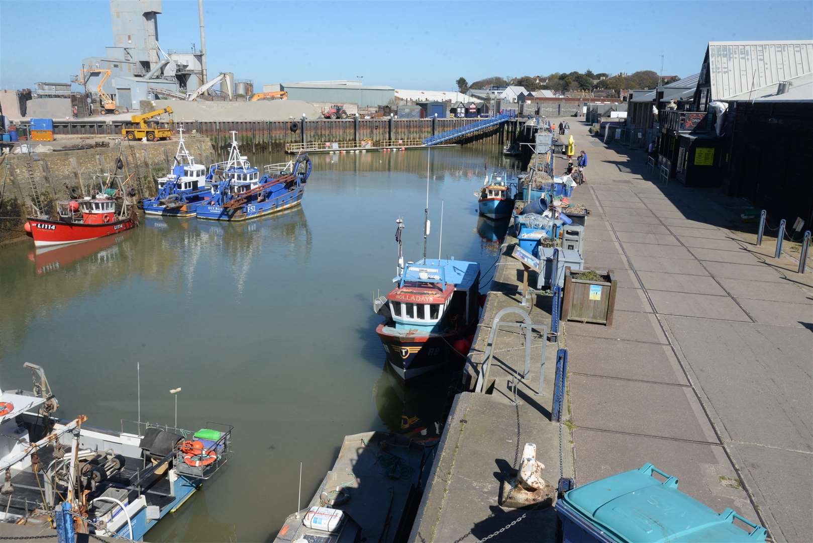 On any other time Whitstable Harbour would have been teeming with people but this was the scene on Saturday afternoon. Picture: Chris Davey