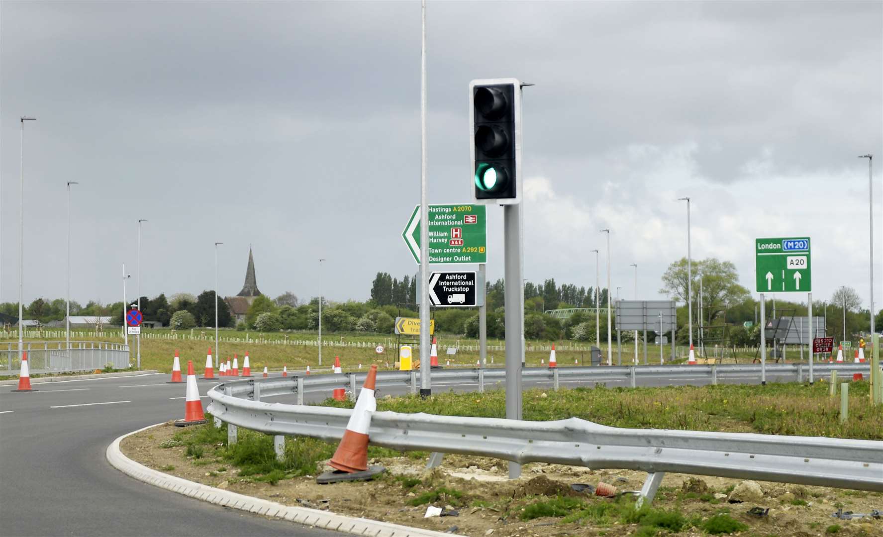 Traffic lights were installed at Junction 10a earlier this year - and now more signals are due to be put up close by. Picture: Barry Goodwin