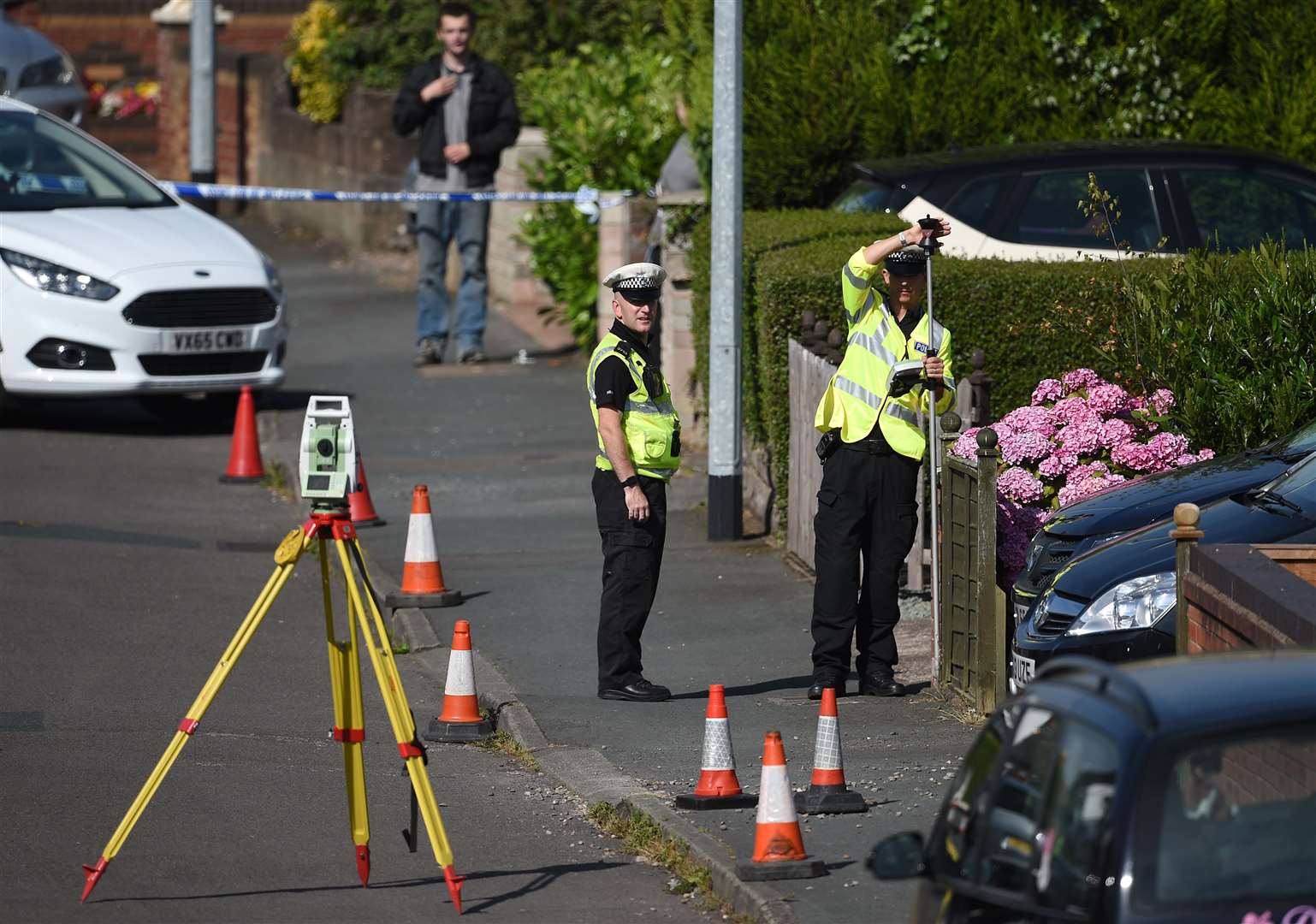 The scene in Meadow Close, Telford, in August 2016 (Joe Giddens/PA)