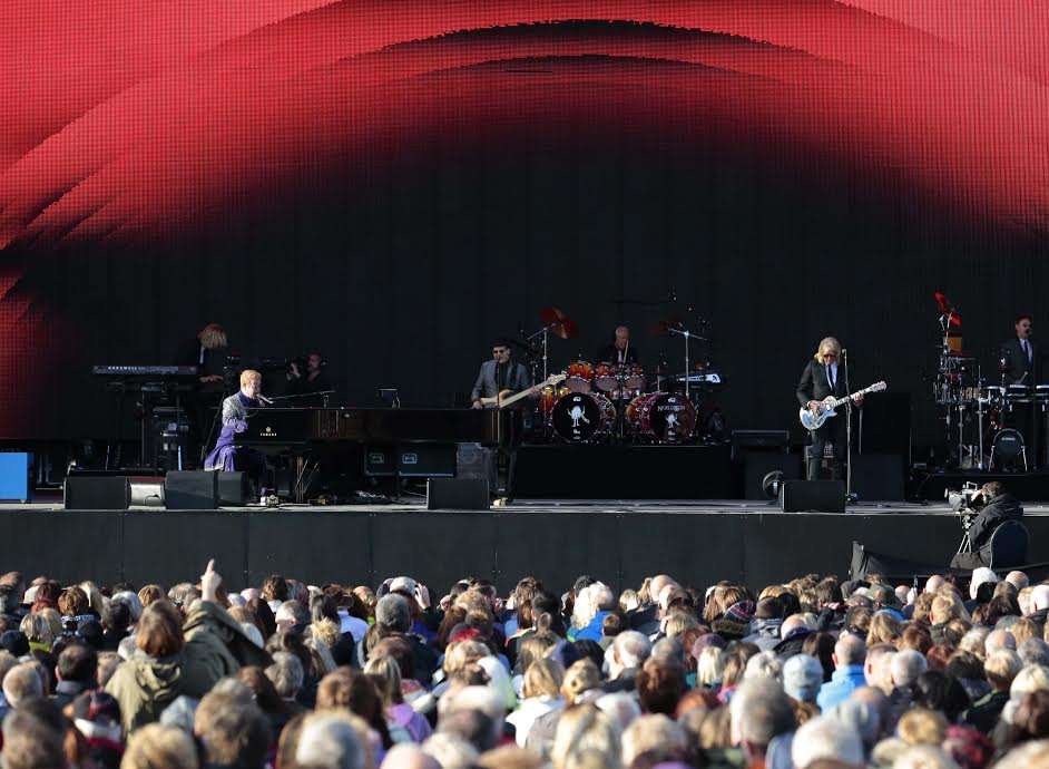 Elton and band mid-flow. Picture: Martin Apps