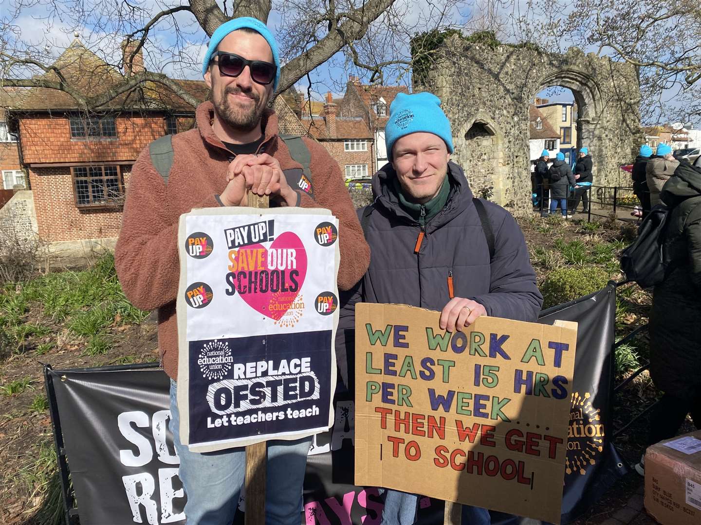 Protesters are said to have descended on Canterbury from across the south east