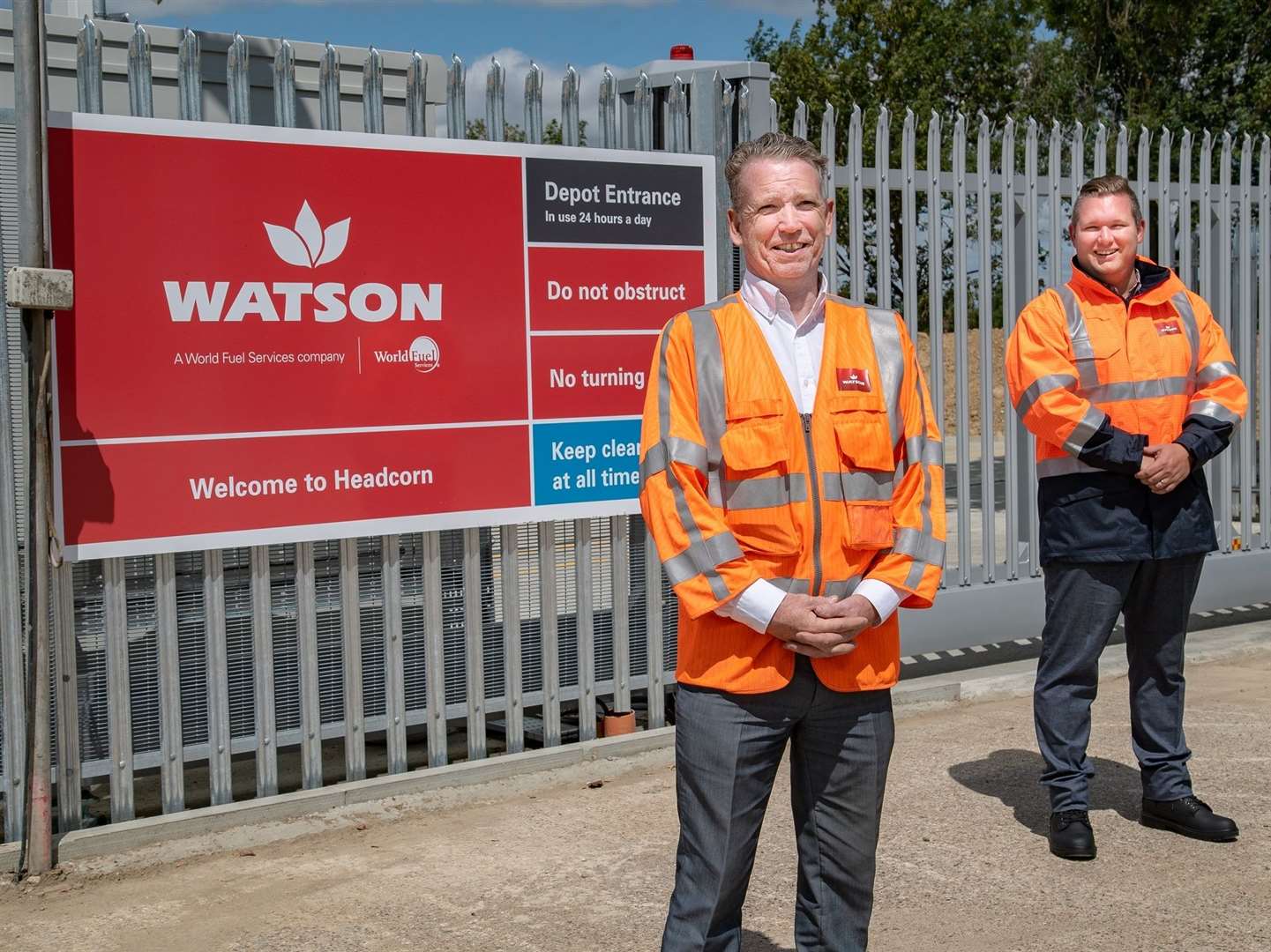 Malcolm Atkins, the physical operations manager with Watson Fuels, and Craig Hallam, the regional commercial manager