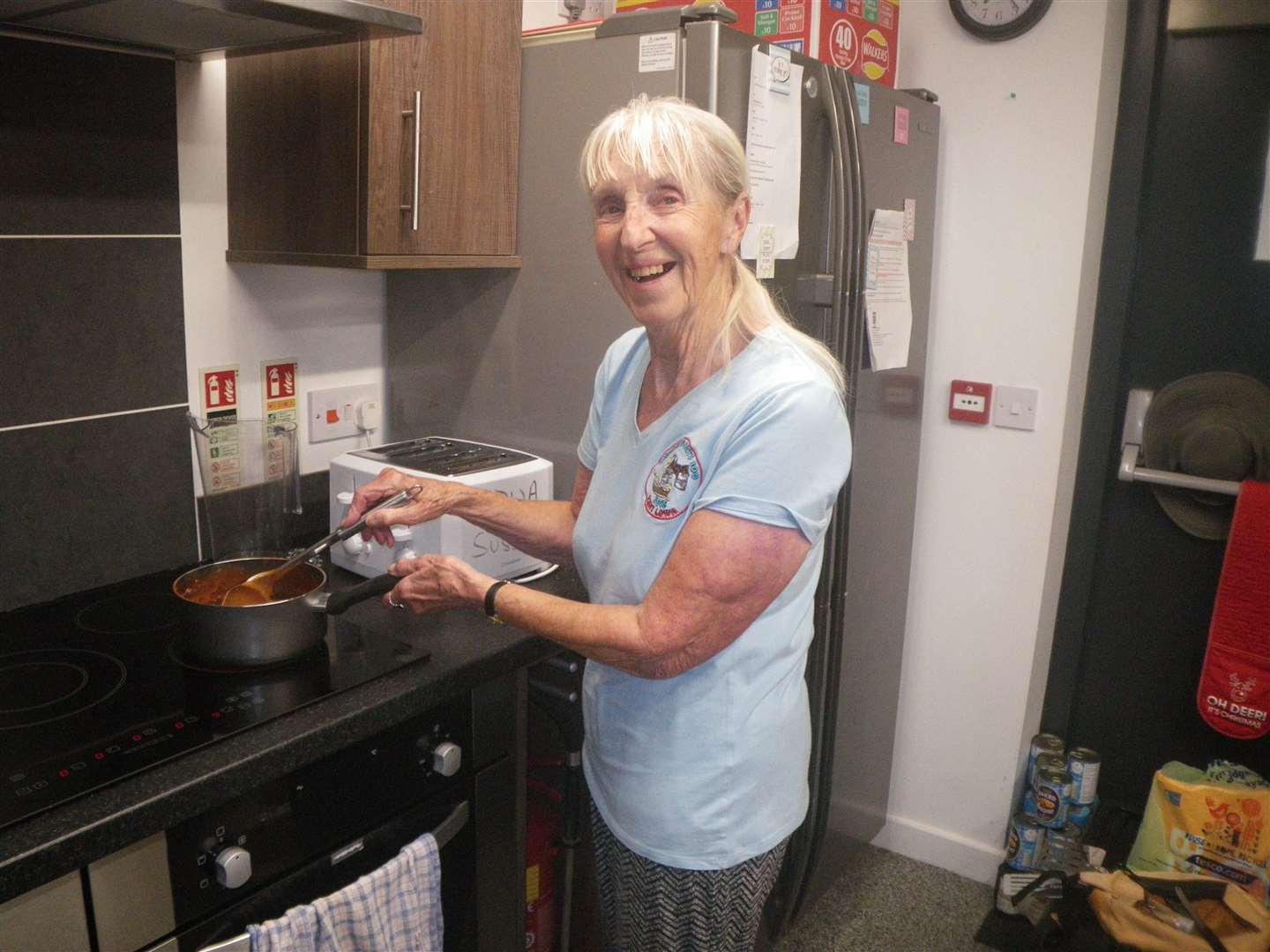 Joy Davies won a volunteer award from the Long Distance Walkers Association